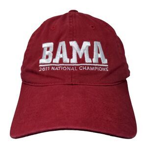 ML Caps Men's Slideback Hat Red OSFM 2011 Bama Alabama Crimson Tide Logo